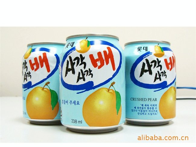 韩国进口-乐天梨汁饮料